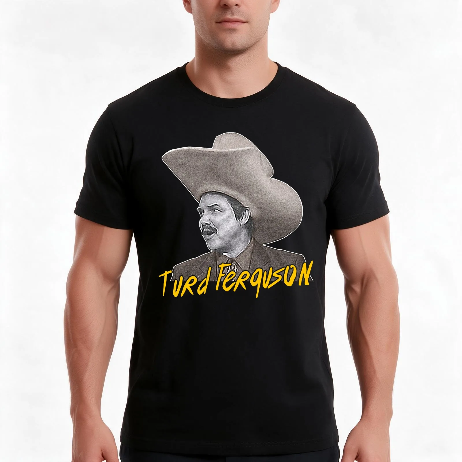 Turd Ferguson // Retro SNL Celebrity Jeopardy T-Shirt Summer Casual Cotton Tee Oversized Streetwear Tops Unisex Men Women