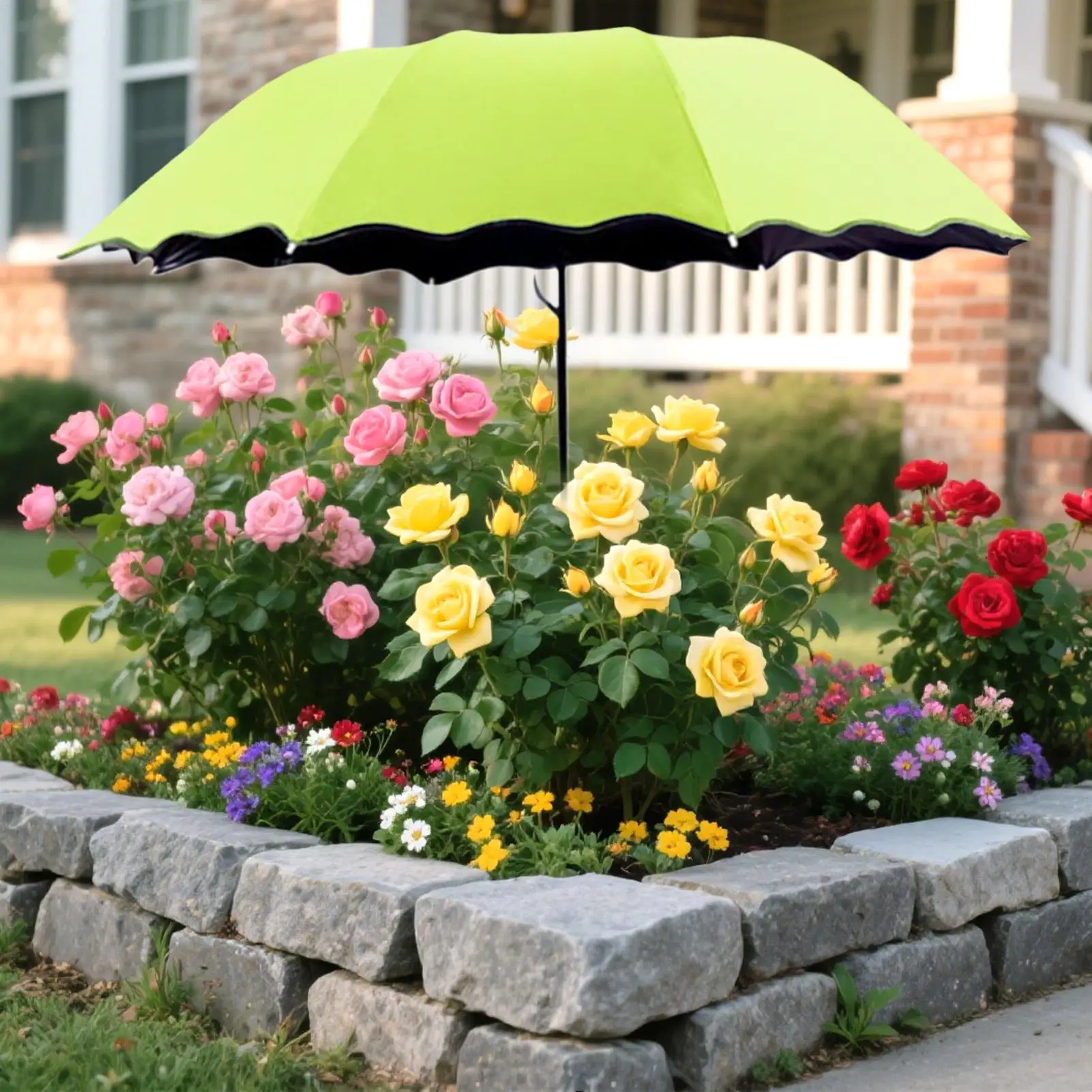 95cm Plant Umbrella Outdoor Flower Sun Shade Parasol Patio Plants Umbrella for Gardeners Outside Yard Patio Porch Backyard Deck