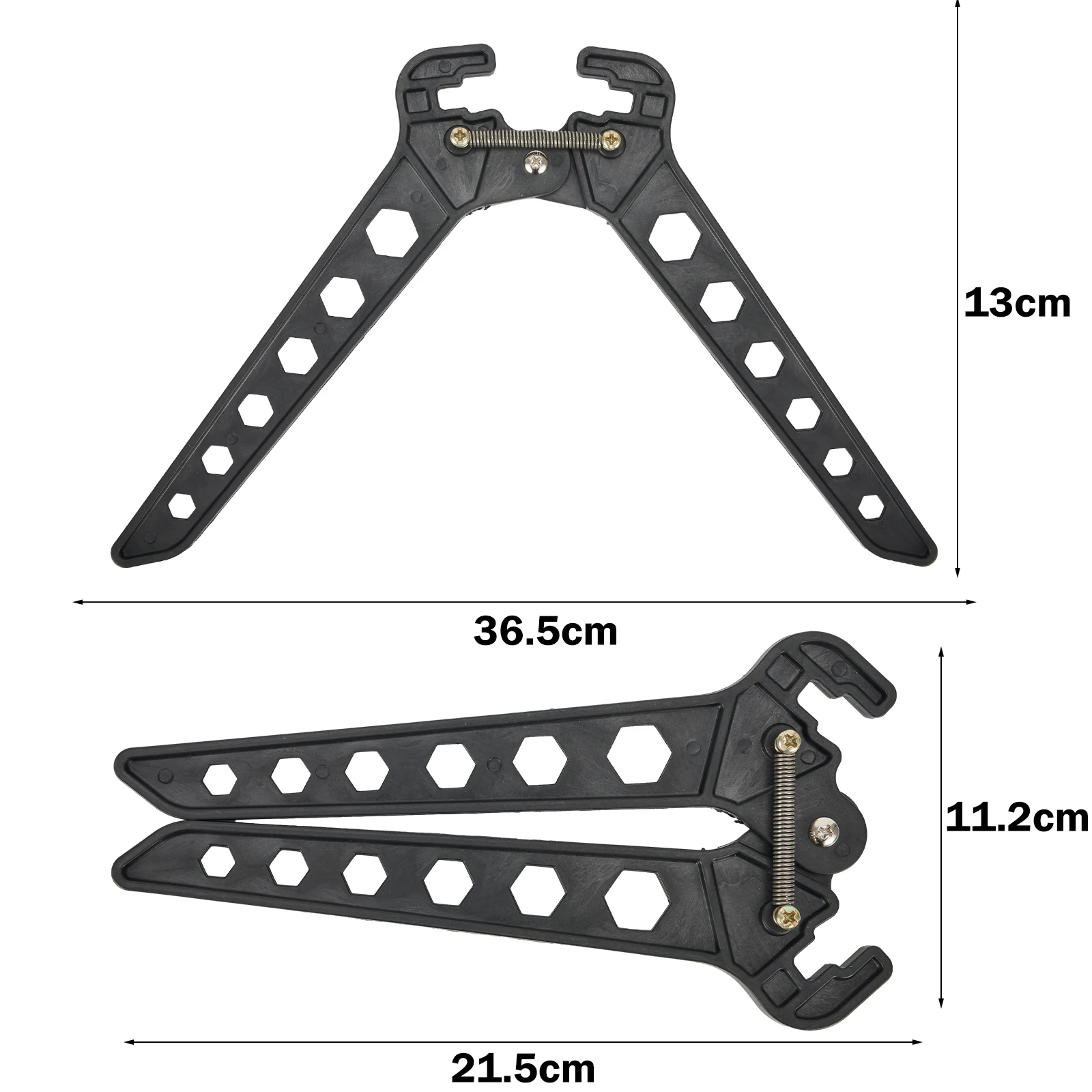 High Quality Hot Sale Brand New High Performance Bow Stand Figure Eight Black Folding Holder Kick Rack Support