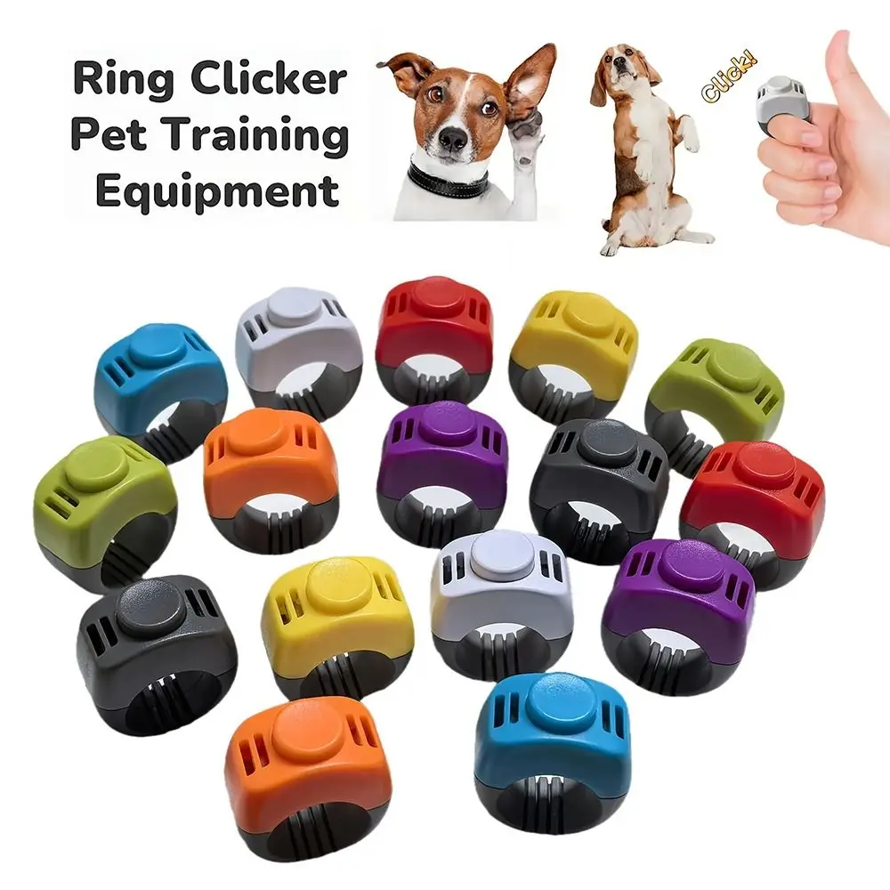 Behavioral Training Pet Training Clicker Easy to Use Ergonomic Finger Clickers Clear Sound Ring Clicker Pet Supplies