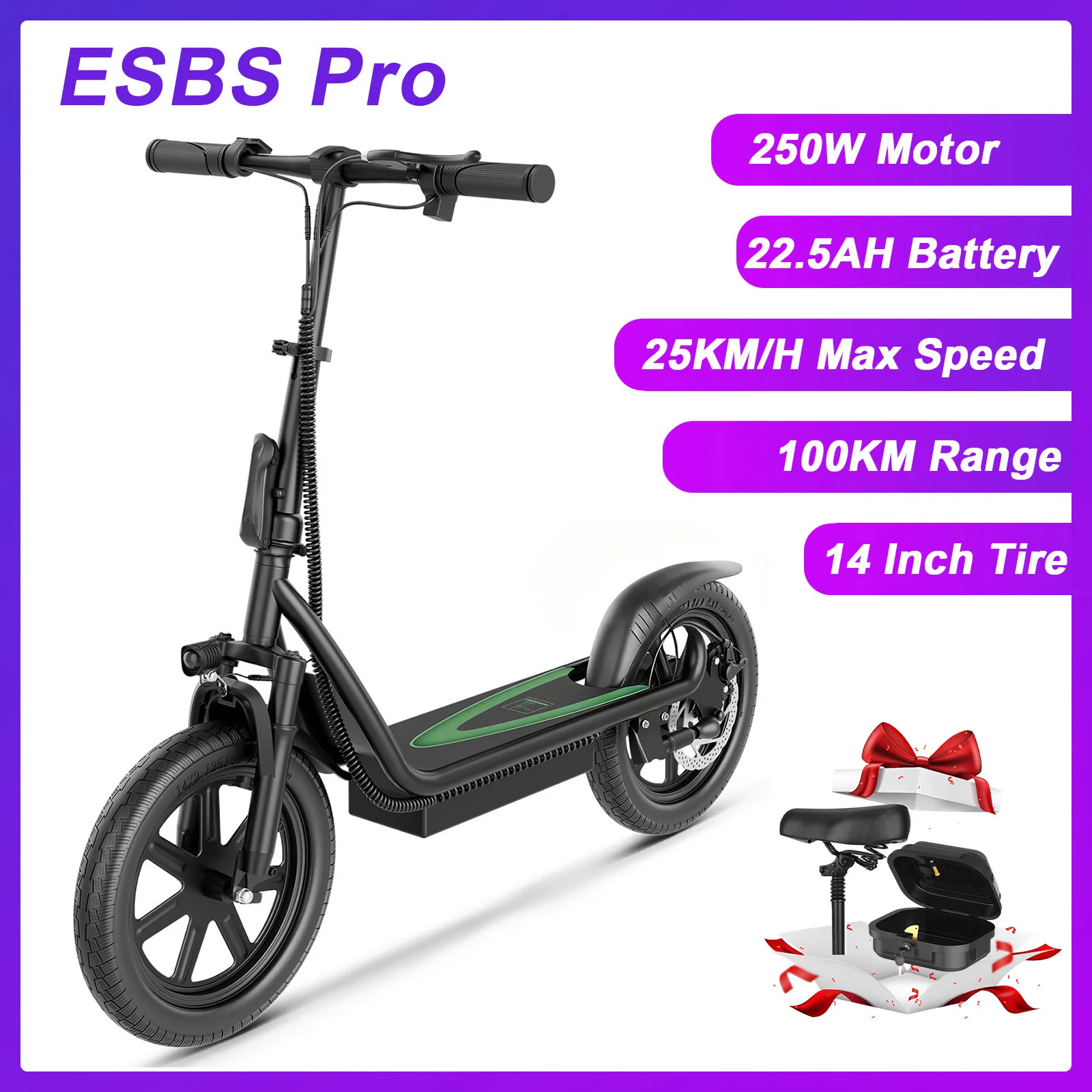 JUICEASE ESBS/ESBS PRO Elektrische Scooter 10.4/22.5AH Batterij Krachtige Scooter 45-100KM Max Bereik Slimme Elektrische Step