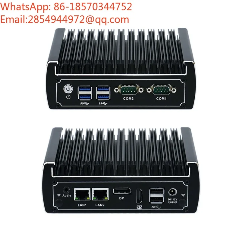 N13L2 Embedded Fanless Mini Industrial Computer 8th Generation 8130U Dual Port Microcomputer
