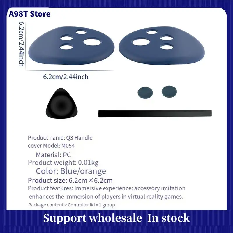 A98T VR Controller Handle Cover For Meta Quest 3 Anti-Collision Protection Cover VR Gamepad Controller Replacement Parts Silica