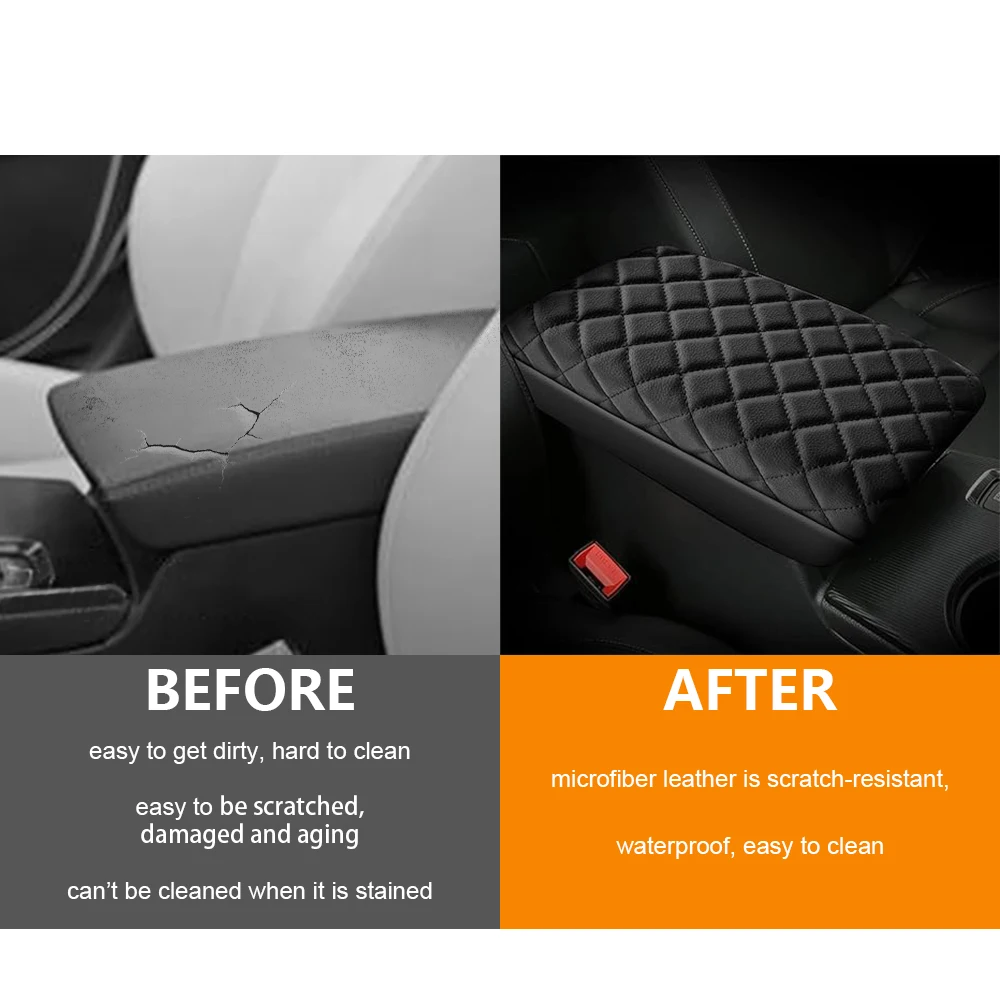 وحدة التحكم المركزية مسند الذراع غطاء الوسادة لهوندا سيفيك 2022 20223 2024 بولي Leather الجلود مسند ذراع السيارة صندوق تخزين حامي حصيرة الملحقات