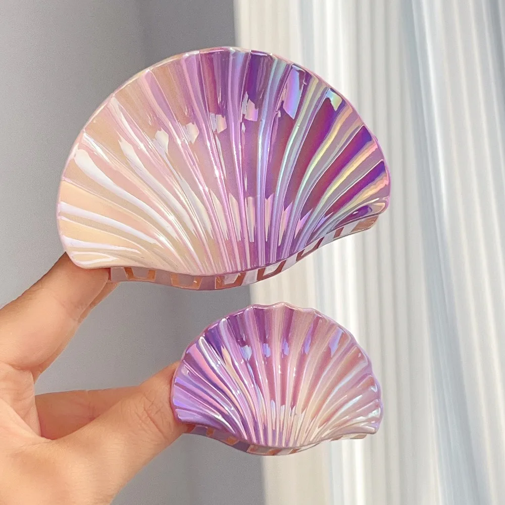 

New Gradient Shell Hair Claw Clips Ocean Beach Girl's Hair Clip Seashell Conch Headwear Women