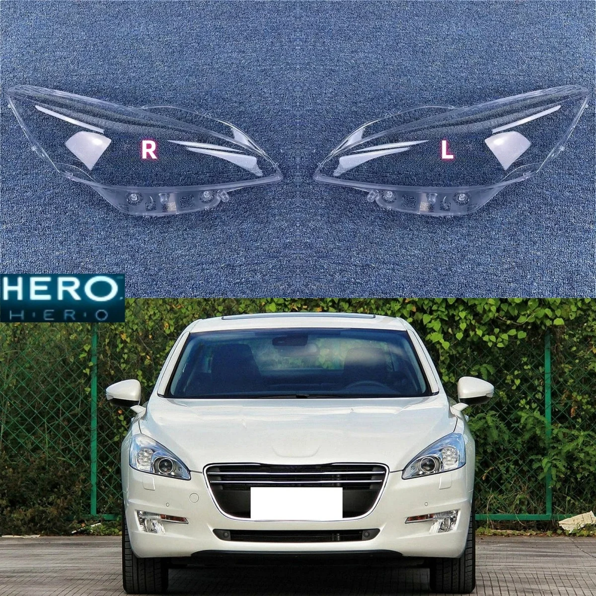 

Headlight Cover For Peugeot 508 2011 2012 2013 2014 Lampshade Case Headlamp Lens Replacement Front Auto Protection Shell Cover