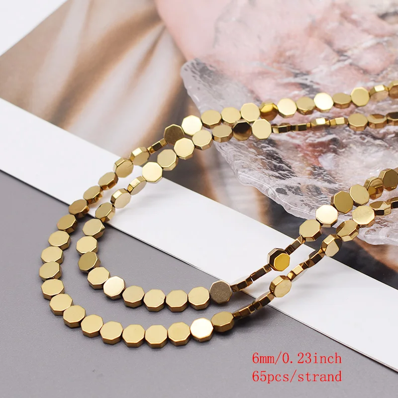 Überzug Gold Farbe Retention Natürliche Hämatit Stein Spacer Lose Perlen Für Schmuck Machen Diy Armbänder Finden