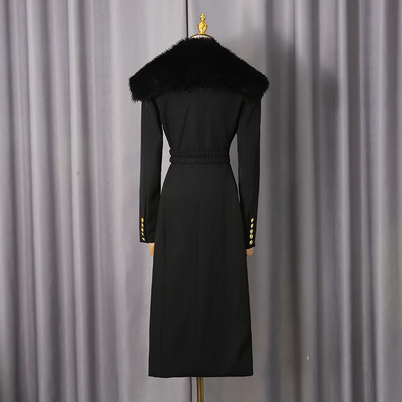 KBQ مزاجه الصلبة الفاخرة تقسم الزنانير سترة للنساء التلبيب كم طويل خمر أنيقة سترة واقية الإناث جديد #2