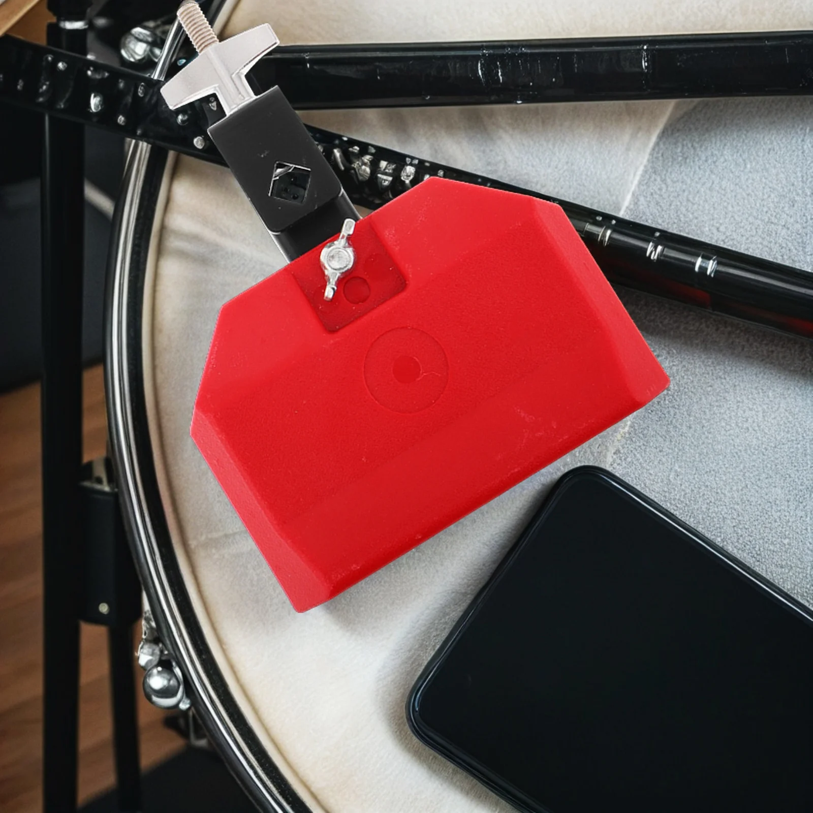 جرس البقر لمجموعة الطبول أداة قرع محمولة متينة للموسيقى المعدنية لمرحلة الأداء مجموعة طبلة الملحقات