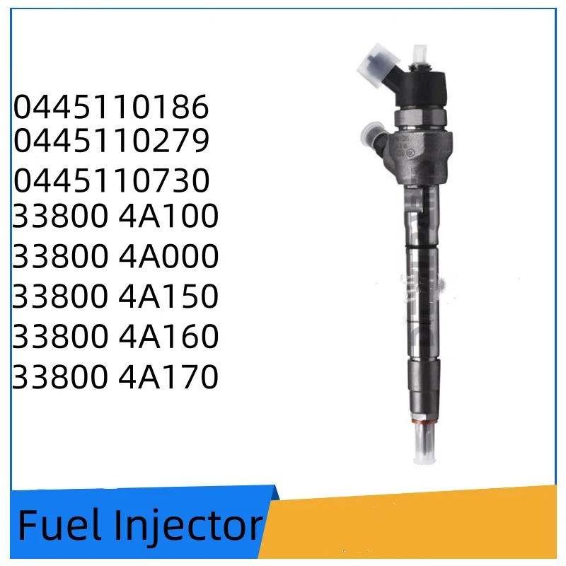 

Common rail injector 0445110186 0445110279 0445110730 Diesel Fuel Injector 338004A100 338004A150 suitable for Hyundai Kia