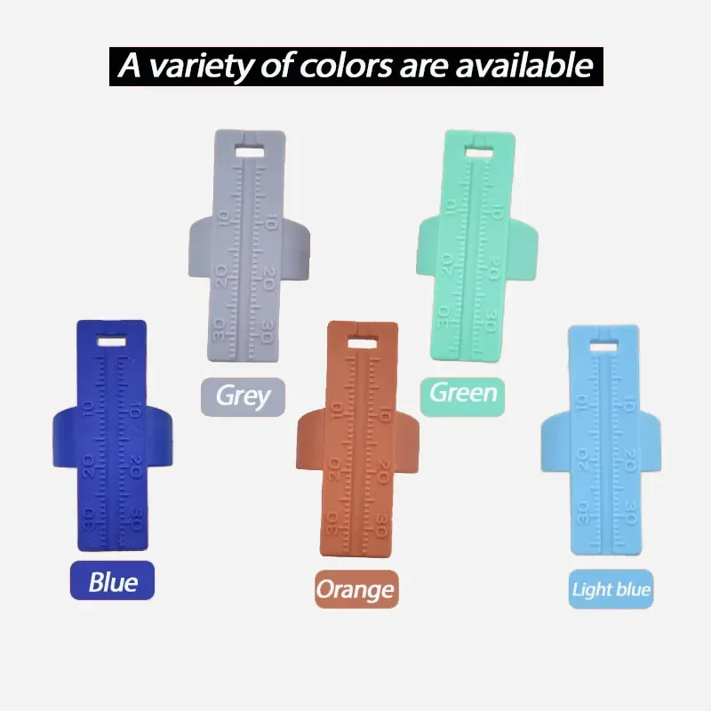 

Dental Plastics Ruler Instrument Colorful Dentistry Ring Root Canal Measuring for Endodontic Dentist Tools