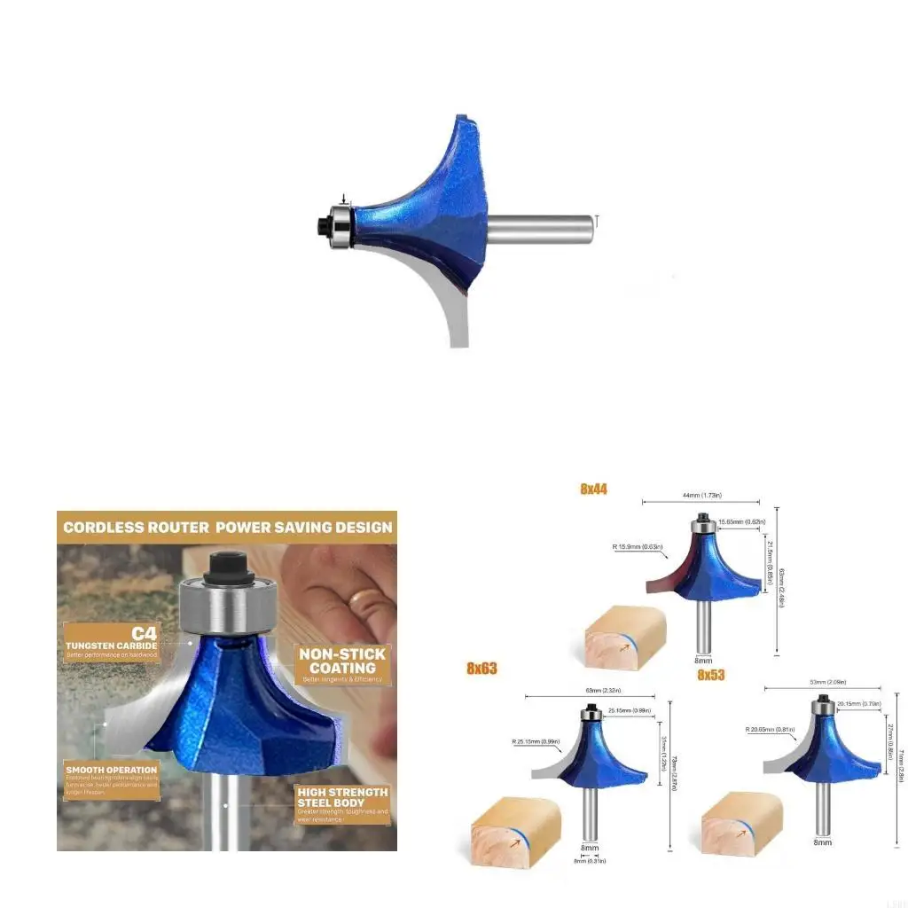 

L9BE Corner Round Router Bit With Bearing Router Bit Woodworking Milling Cutter
