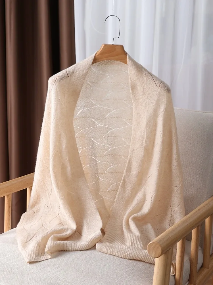 Novo lenço de lã pura feminino fino verão outerwear facionable high-end cor bordo le camere grande cachecol a céu aberto