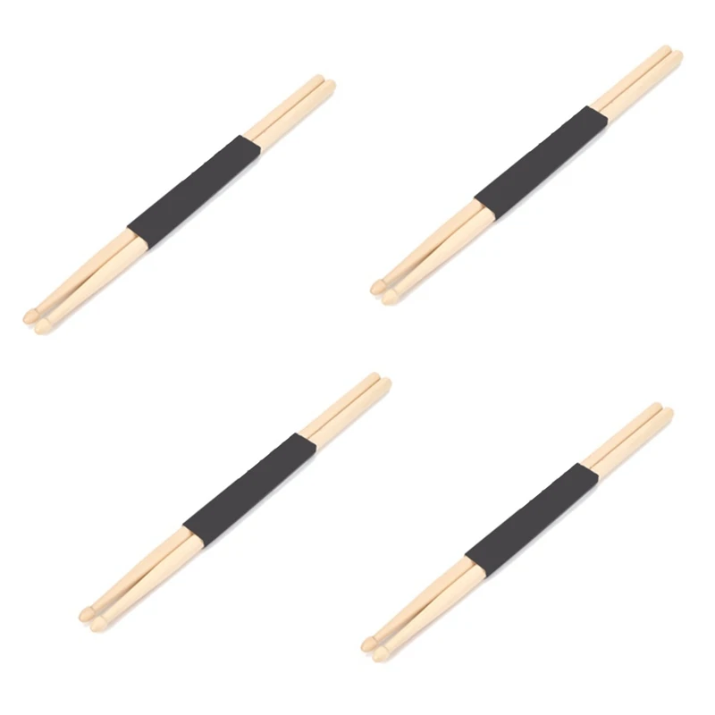 

8Pcs Drum Stick 5A Hickory Wood Drum Sticks Kit High Quality, Durable With Carry Bag