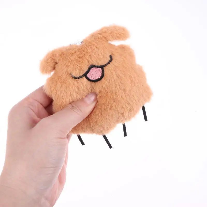 

2PCS Couple Key Holder Cartoon Flea Puppy Keychain Cute Creative Plush Doll Keyring Bag Pendant Backpack Hanging Decoration