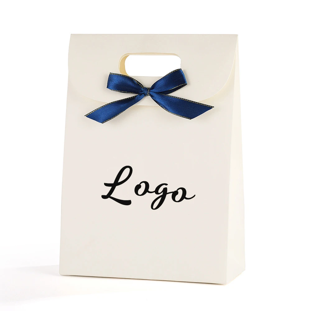شعار مخصص الوجه رفرف Bowknot ورقة مقبض الحلوى لصالح حقائب للهدايا لحفل زفاف استحمام الطفل الأعمال الطرف الديكور حقيبة التعبئة والتغليف #2
