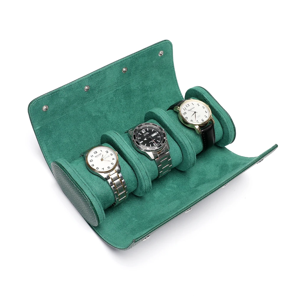 Embers Leder-Uhrenrolle, 1, 2, 3 Fächer, luxuriöse Original-Uhrenaufbewahrungsbox, Reisetasche, Uhrengehäuse, Geschenkbox, Uhrentasche 9