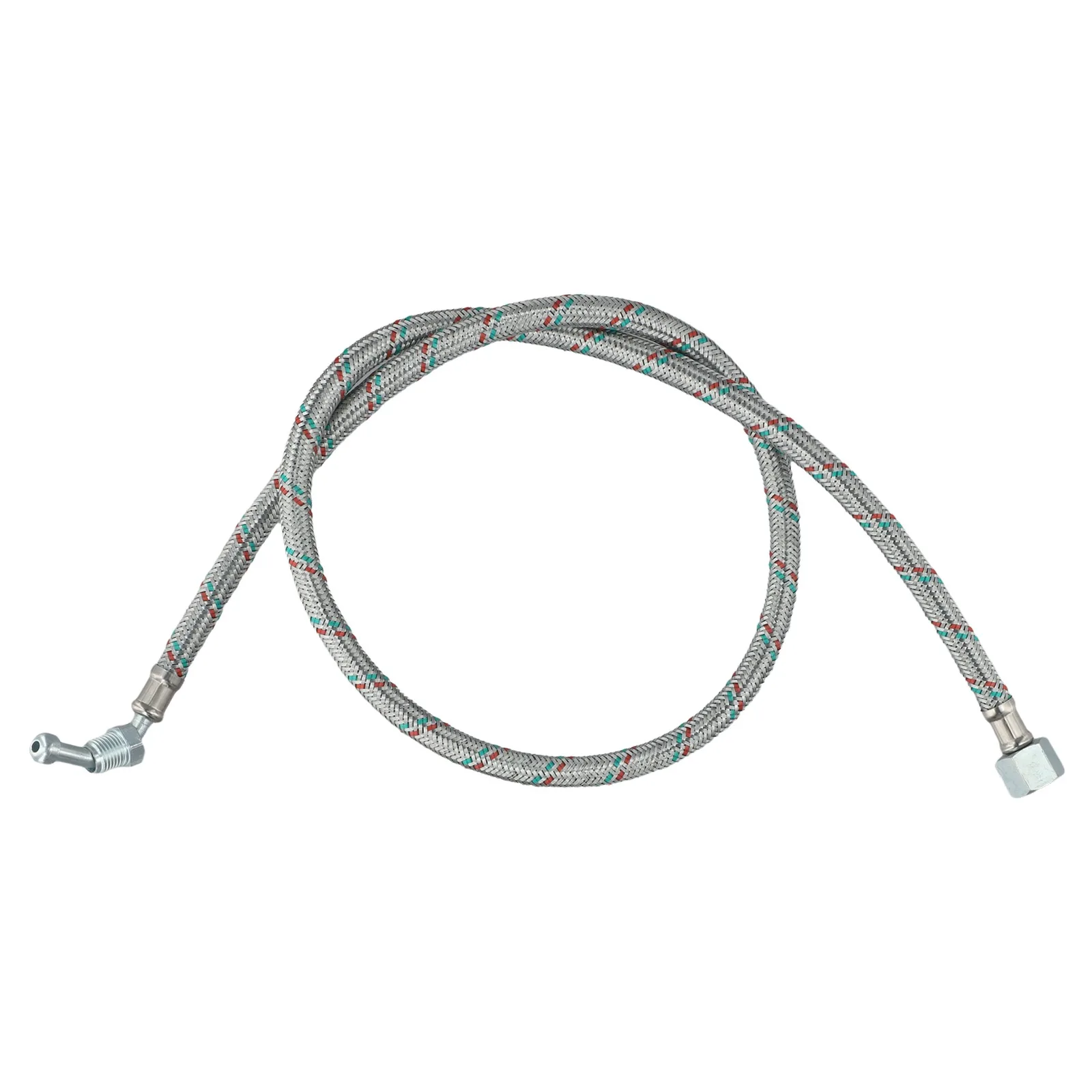 Tubo de aceite metálico de 35 pulgadas de longitud con conector en ángulo de 1/4 pulgada macho x 3/8 pulgada hembra para modelos de quemadores 40 y Mectron