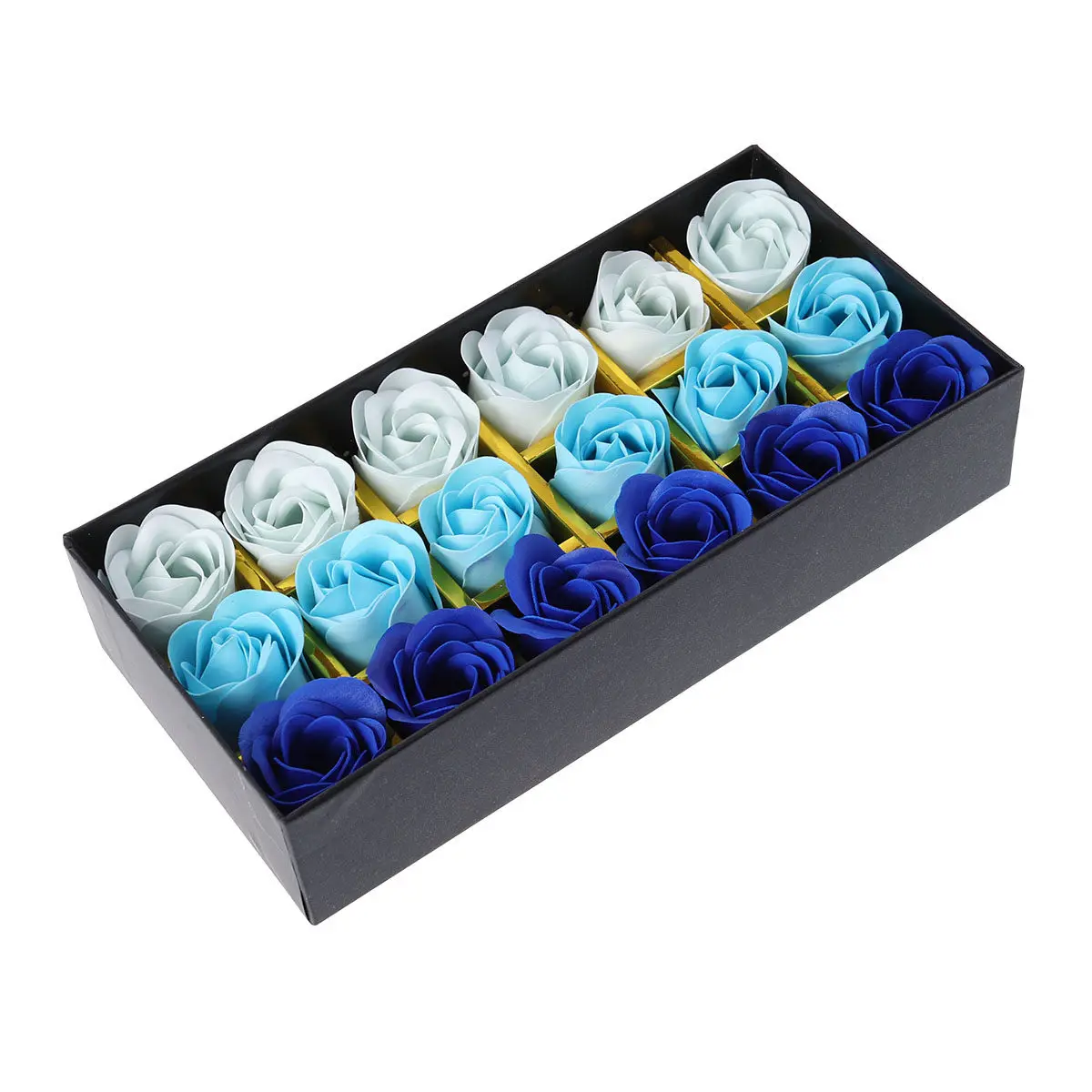 

Набор из 18 мыльных цветов в подарочной коробке: градиентные разноцветные лепестки с ароматом розы, мыло для ванны и тела, романтический декор для свадьбы, дня рождения, годовщины