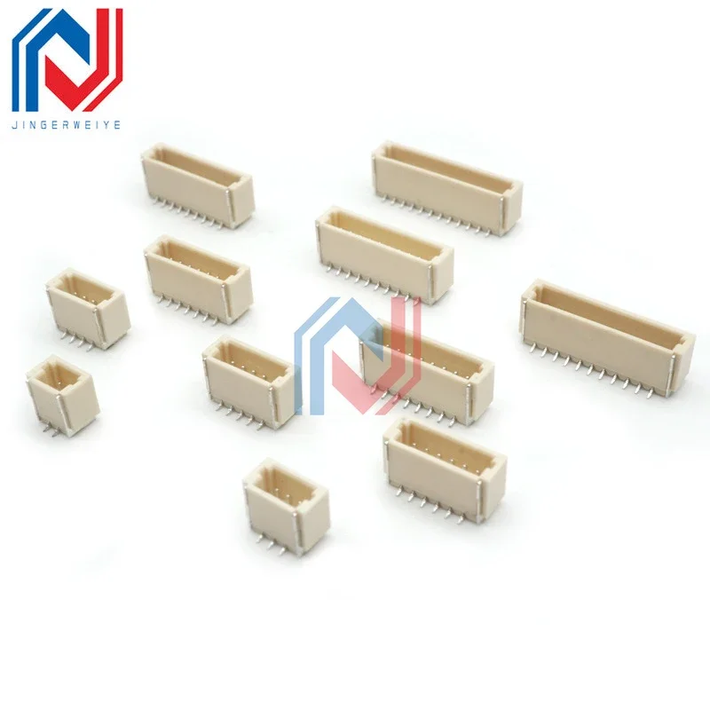 20 Stks/partij Sh1.0 Mm Verticale Smd 1.0 Mm Afstand Connector 2P/3P/4P/5P/6P/7P/8P-12P Verticale Sticker Socket Terminal Connector