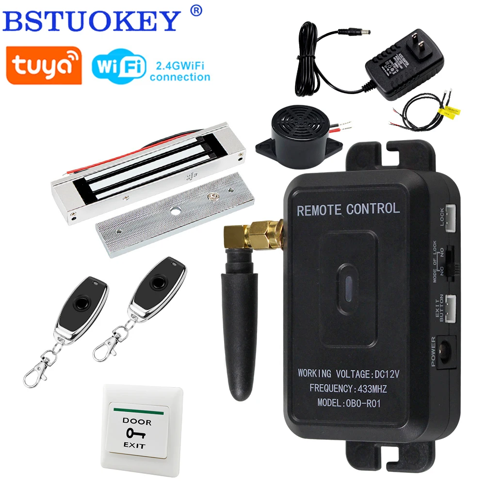 

Tuya Wifi and 433Mhz Remote Control Kits Door Entry System Access Controller with Locks Support Relay Time 0/5/10s Toggle mode