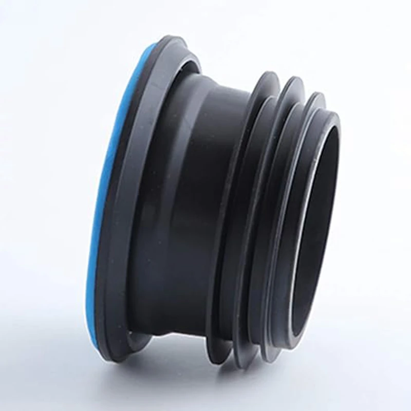 2 PCS Toilet Seals,Anti-Odor Flange Ring Black & Blue Silicone Plug Bathroom Toilet Repair Parts