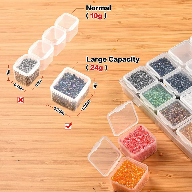 30 Grids Large Diamond Painting Storage, Tools Containers Plastic Bead Organizer Diamond Embroidery Accessories,Box Only