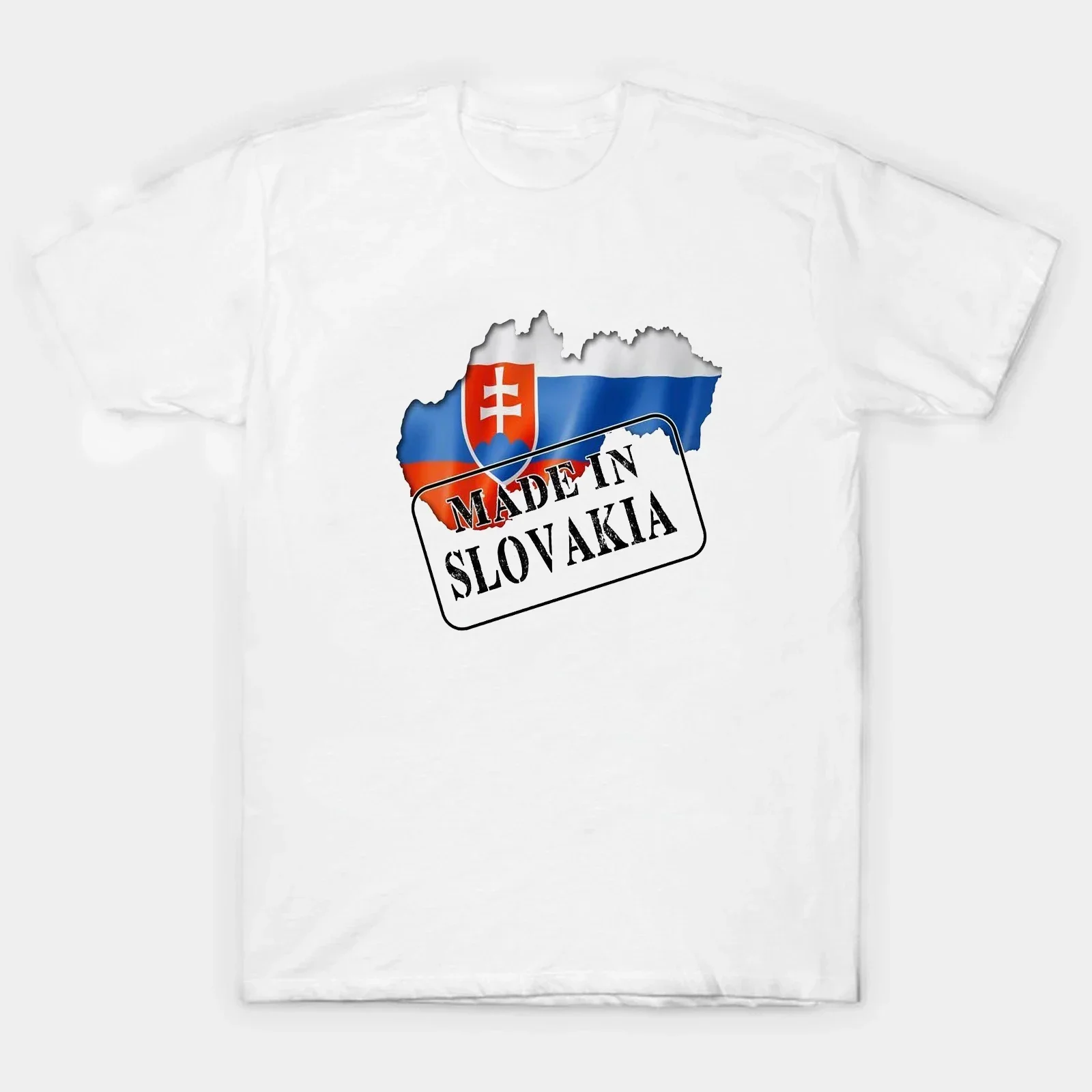 Slovakian Flag Map National Pride Made In Slovakia T Shirt. Short Sleeve 100% Cotton Casual T-shirts Loose Top Size S-3XL
