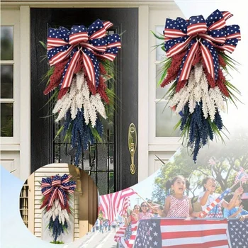 Patriotic Independence Day Front Door Wreath 1