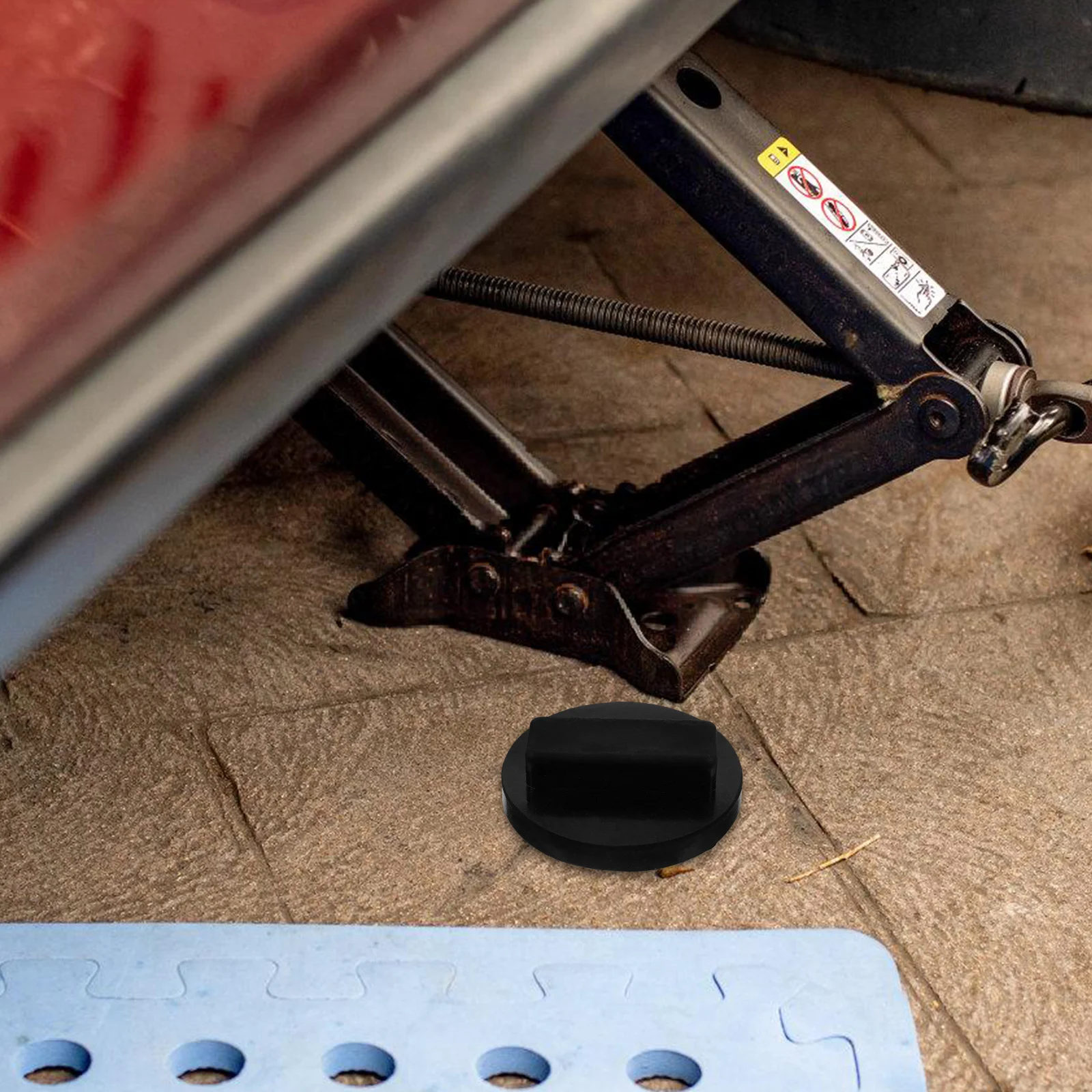 

Rubber Jack Pad For Vehicle Lifts Stabilizer Floor Jack Support Mat Durable Shockproof Compatible With Rv Trailer Bottle