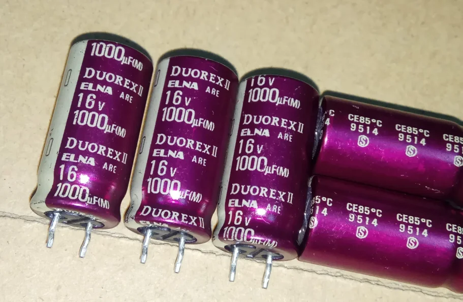 10pcs/lot Original Japanese ELNA DUOREX II 16V 1000UF 12X25mm Fever Audio Electrolytic Capacitor Copper Pin Free Shipping