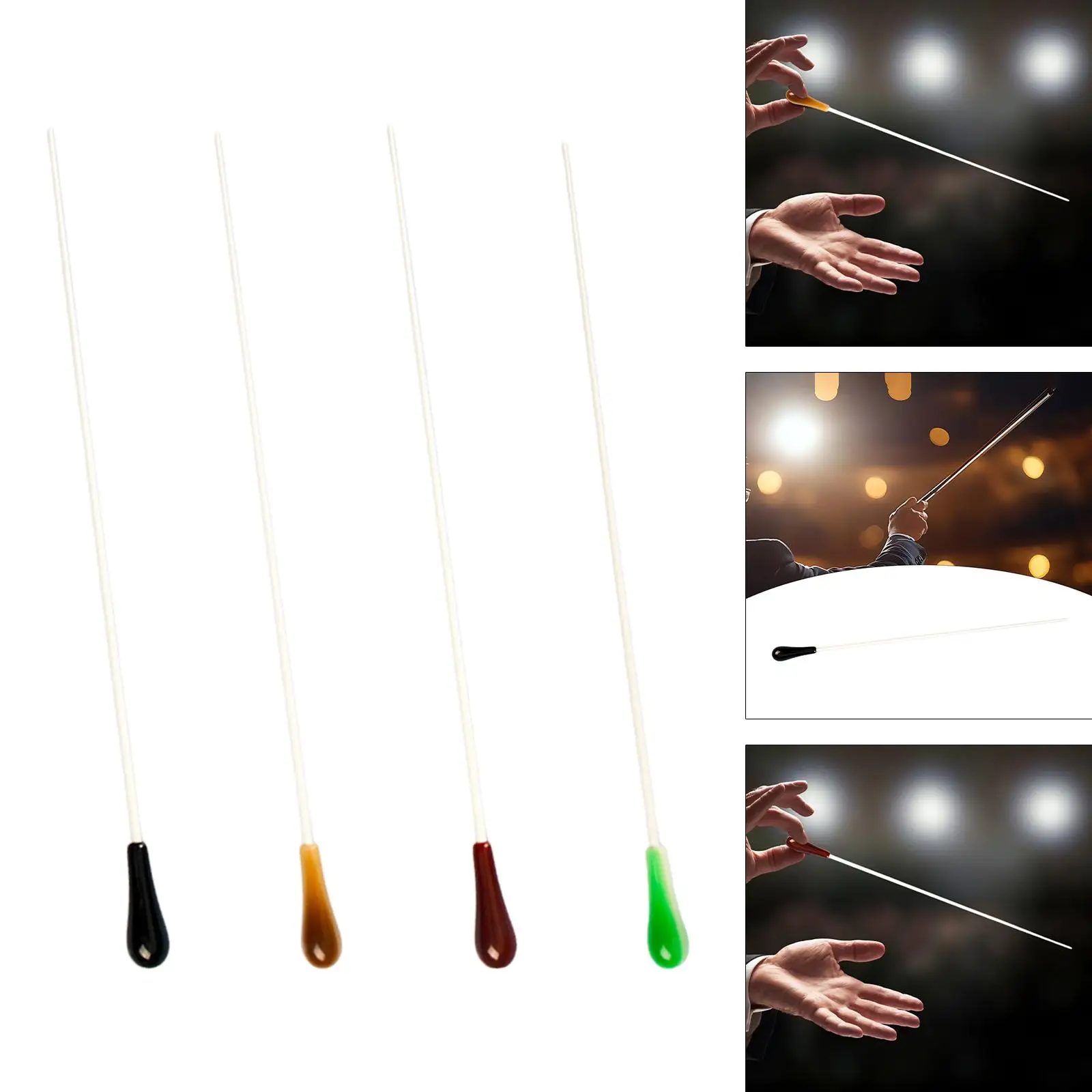 

Resin Handle Music Orchestra Stick Band Director Use Precision Rhythm Instrument Accessory for Music Education