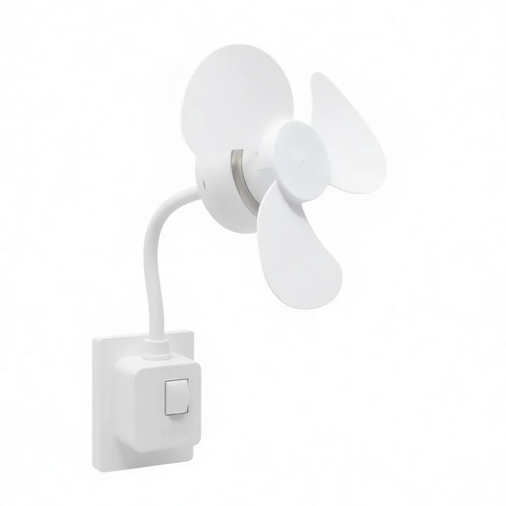 Wall Mounted Small Cooling Fan Mini Electric Fan For Kitchen Bathroom Home Use Rotatable Silent Air Circulator Plug In