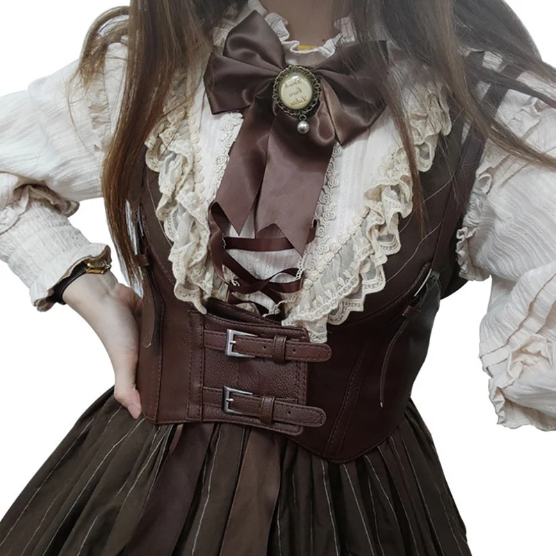 Женский сексуальный кожаный эластичный широкий пояс с осами, корсет под грудью