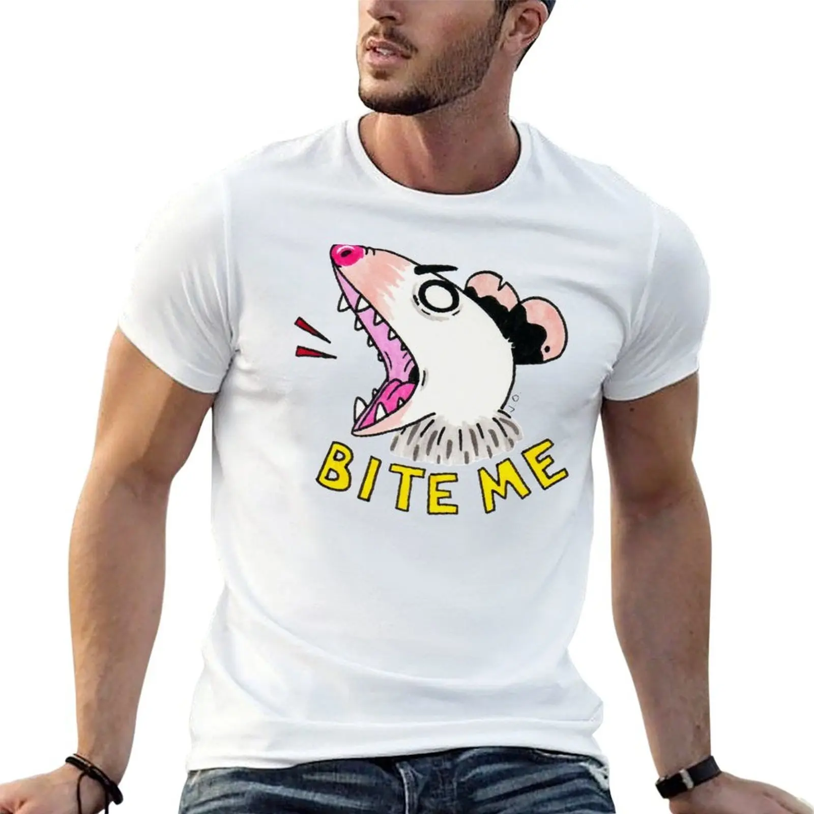 Bite Me T-Shirt man t shirt cotton t shirt man luxury man t shirts graphic T-shirt
