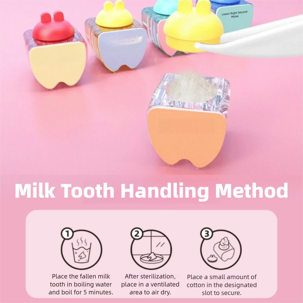 New Cute Tooth Box Creative Durable Teeth Collection Box Milk Teeth Storage Souvenirs