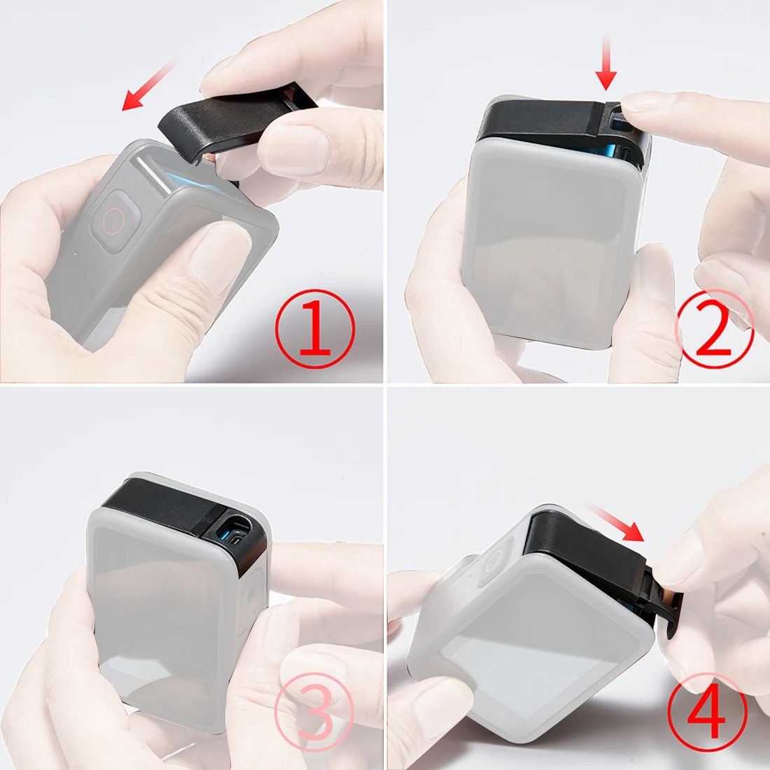 Neue Batterieabdeckung, abnehmbarer Ladeanschluss, Adaptertür für GoPro Hero 13 12 11, Schwarz, Mini 10, 9, Seitengehäuse, Action-Kameraschutz – Detail 25