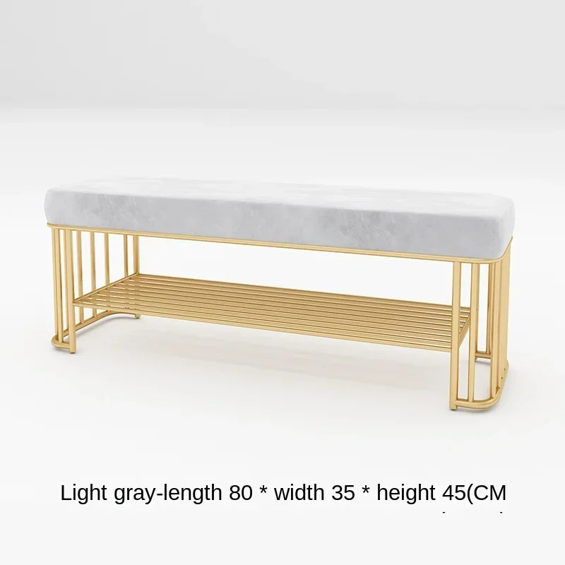 Nordic Clothing Store Shoe Bench - Long Strip Test Stool for Entryway