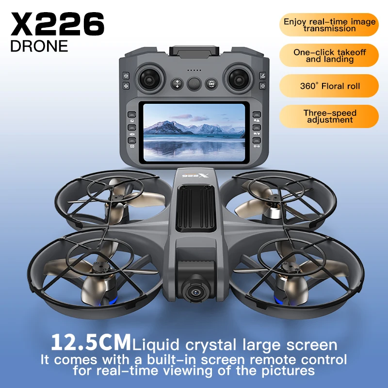 

6 channel gyroscope remote control drone HD aerial photography brushless motor optical flow fixed altitude quadcopter