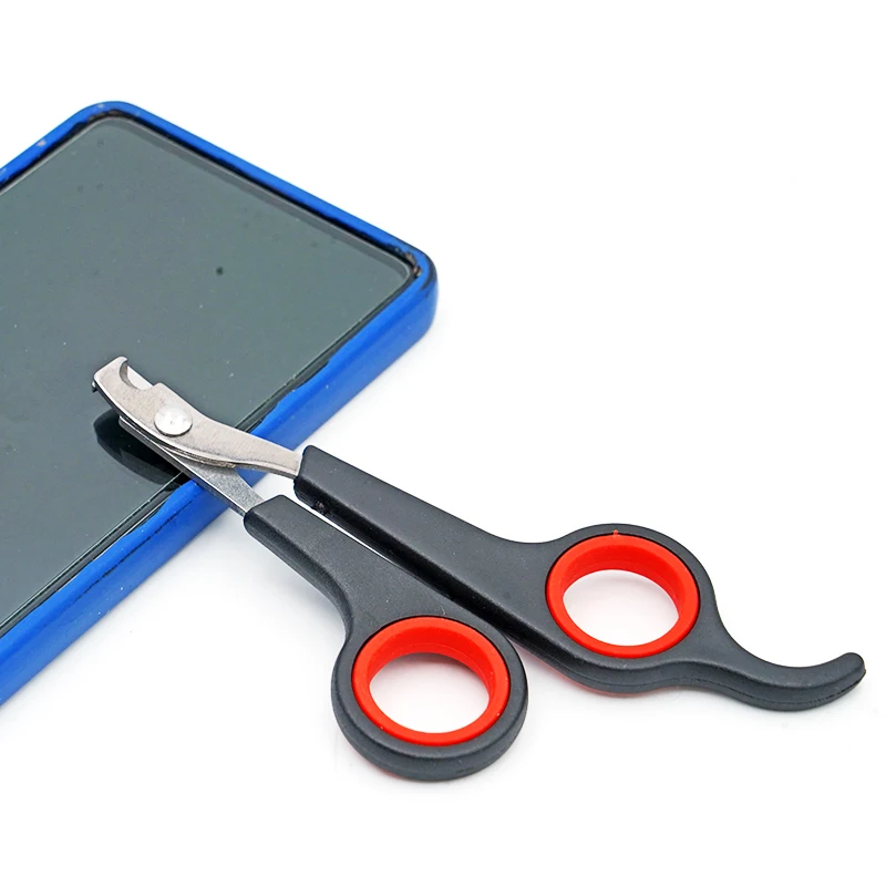 Picture 6: Pet Nail Scissors Bird Parrot Small Animals Accessory Grooming Tool Nail Scissors Clipper Black And Red