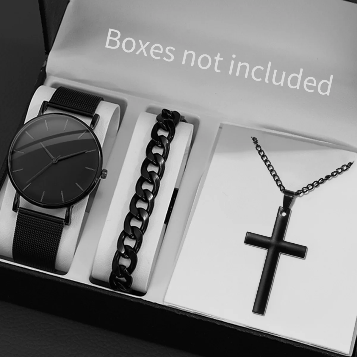 5 قطعة مجموعة أزياء الرجال الساعات الرياضية رجل الأعمال كوارتز ساعة اليد الفاخرة سوار من الجلد الرجال ساعة عادية (بدون صندوق)