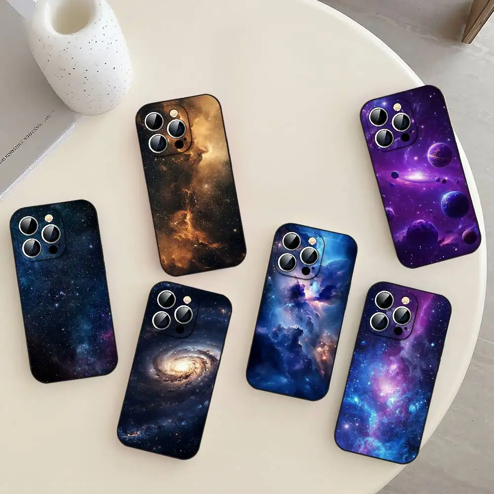 

S-Starry-S-Sky Galaxy Black Phone Case That Fits For IPhone 17,16,15,11,13,14 Pro Max,Plus,X,Xr,Xs Max,13Mini