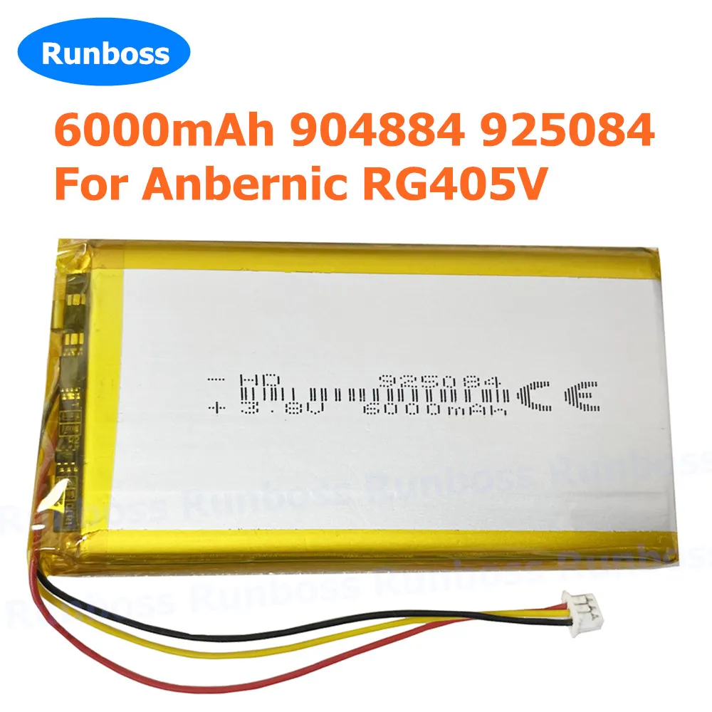 Replace 3.8V 6000mAh 904884 1.25mm Lipo Battery For Anbernic RG405V Game Machine Open Source Handheld Gaming Console Handheld