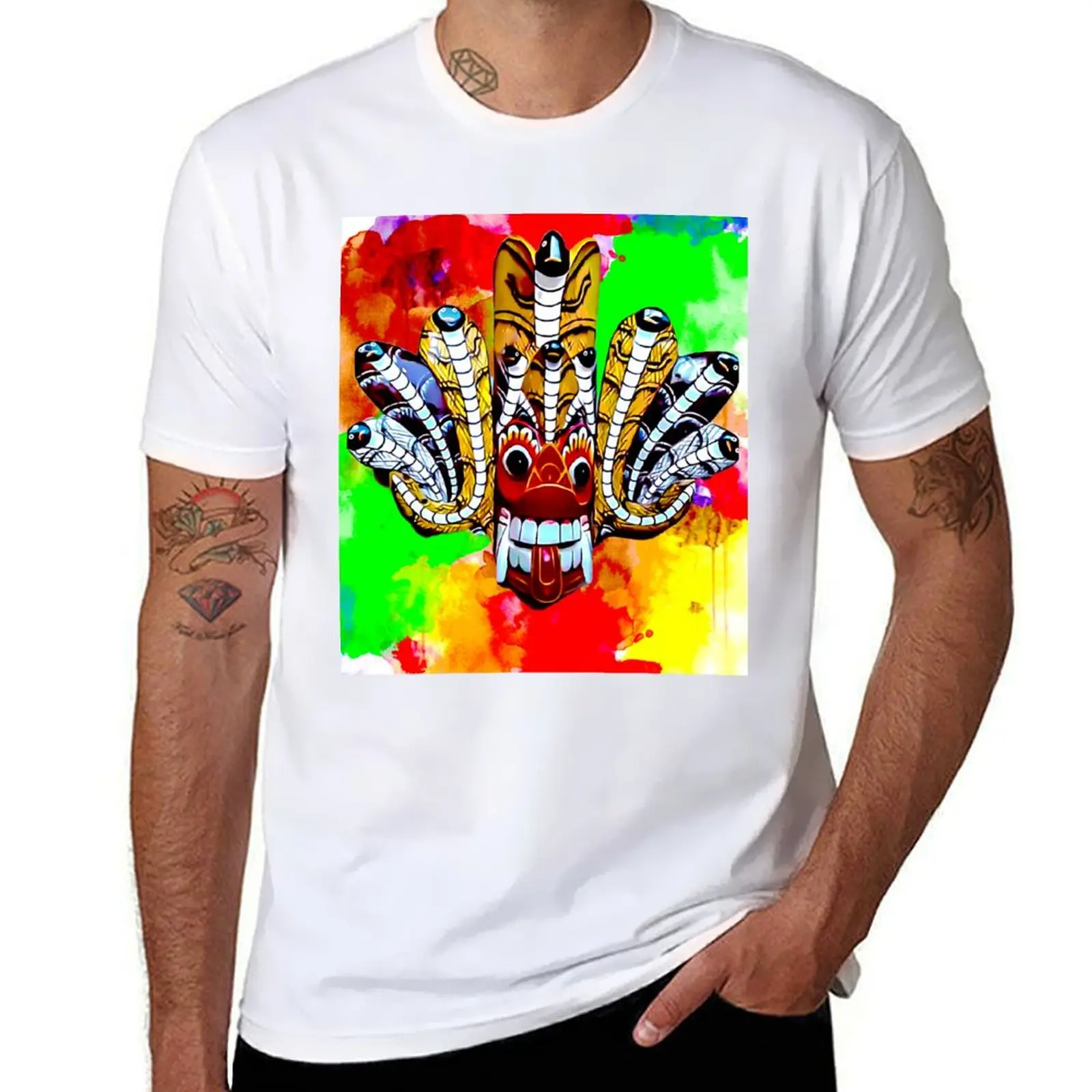 

Traditional Sri Lankan Mask- GARA YAKA T-Shirt t shirt man cotton t shirts for man cotton t shirts for man cotton funny T-shirt