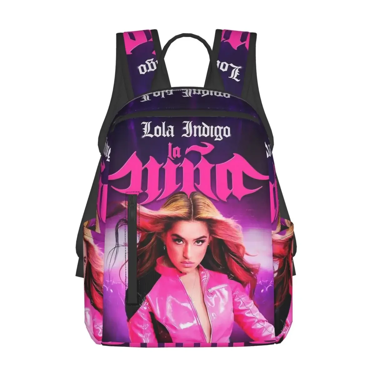 

Spanish Lola Indigo Backpack Daypack Large Capacity Children BookBag School Bag Shoulder Bags for Men Women