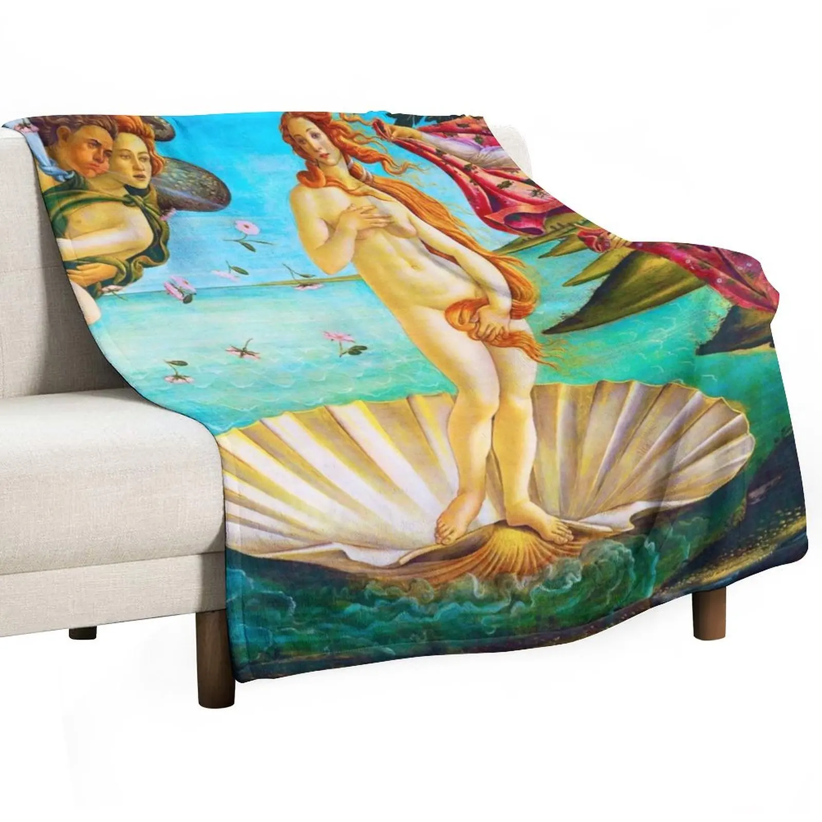 HD The Birth of Venus Throw Blanket Decorative Beds Giant Sofa Soft Blankets