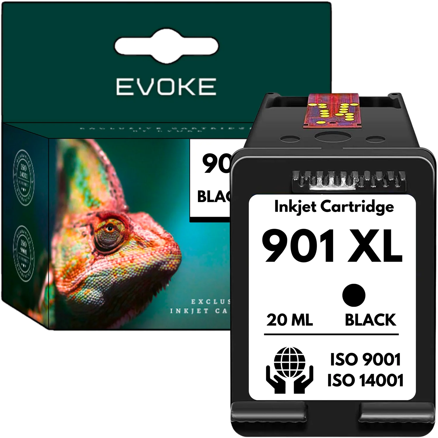 Evoke Compatibele Inkt voor Hp 901XL Hp901 Cc654Ae Zwart 20 ml 1000 Pagina's Officejet 4500 4600 J4500 J4524 J4535 J4540 J4545 J4550 J4580 J4585 J4600 J4624 J4660 J4680 J4680C