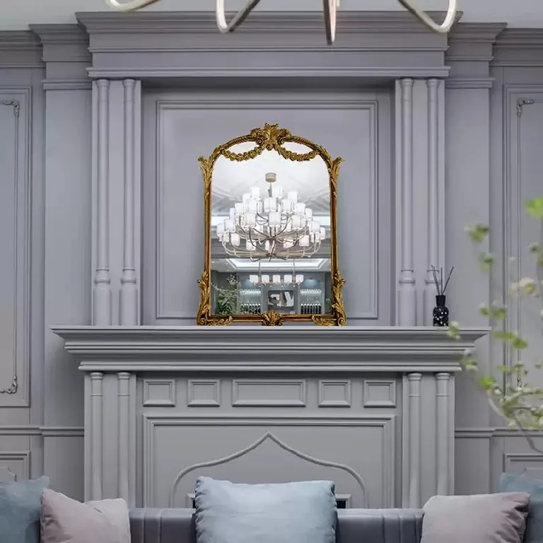 Smart MirrorRetro Dressing Mirror Wall Mounted Wall Antique Home French Floor Standing Full Body Dressing Decorative Mirror