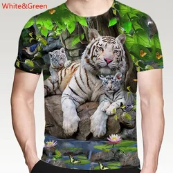 New Fashion Casual Unisex Hipsters Street Style Tops Tees XS-5XL Men Women 3D Animal Tiger Printed T-shirt