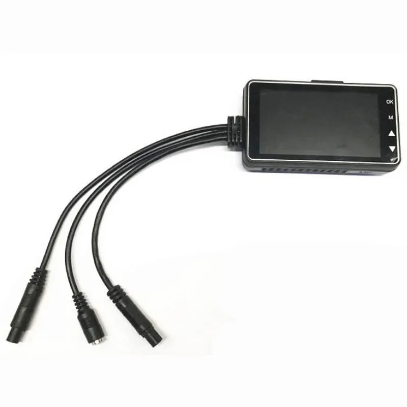 Pantalla LCD de 3,0 pulgadas para motocicleta, grabadora de vídeo impermeable IP68, caja negra, doble lente, DVR, 30FPS, MT80